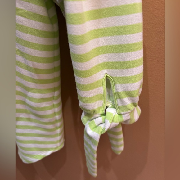 Ruby Rd Green and White Striped Three Quarter Tie Sleeves Top Size 1X - Picture 4 of 6